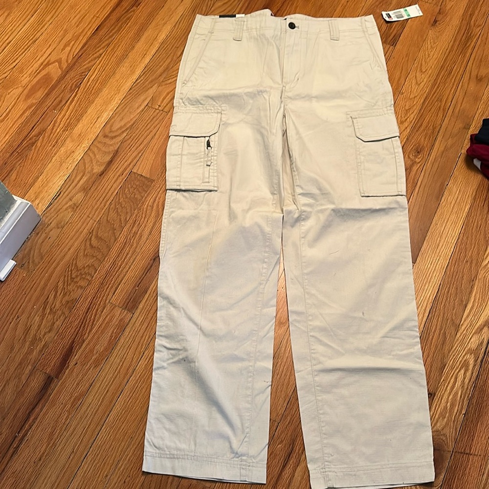 New Chaps Cotton Zip 8 pocket Mens Cargo Pants